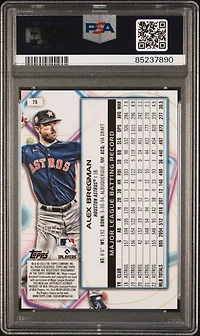 2023 Topps Cosmic Chrome 75 Alex Bregman Green Space Dust PSA 10