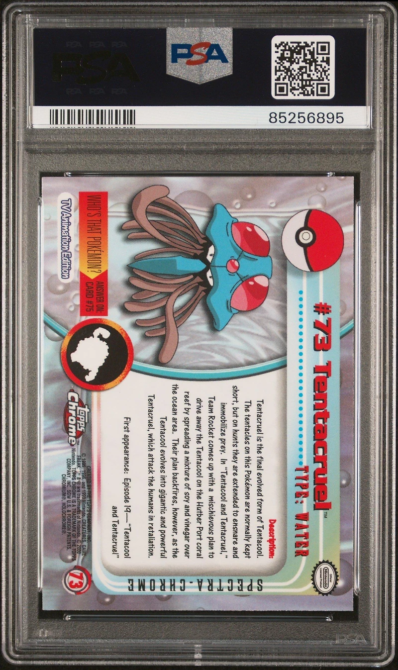 2000 Topps Chrome Pokemon T.v. 73 Tentacruel Spectra PSA 9
