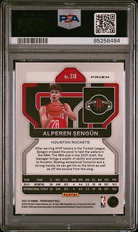 2021 Panini Prizm 318 Alperen Sengun Orange Ice PSA 10