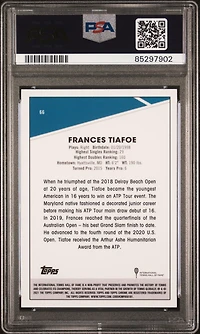 2021 Topps Chrome Tennis Sapphire Edition 66 Frances Tiafoe PSA 10