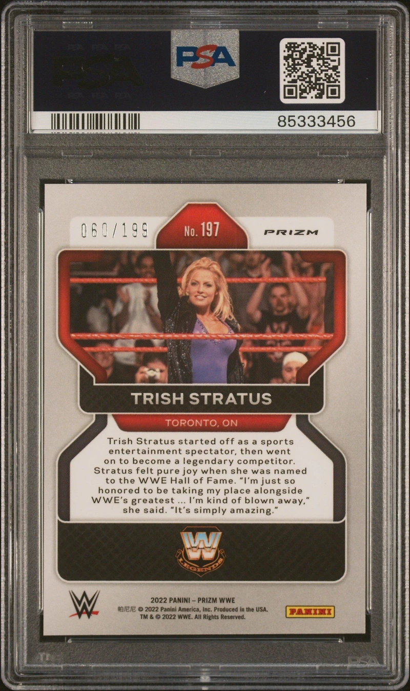 2022 Panini Prizm Wwe 197 Trish Stratus Premium Box Set Prizm PSA 10