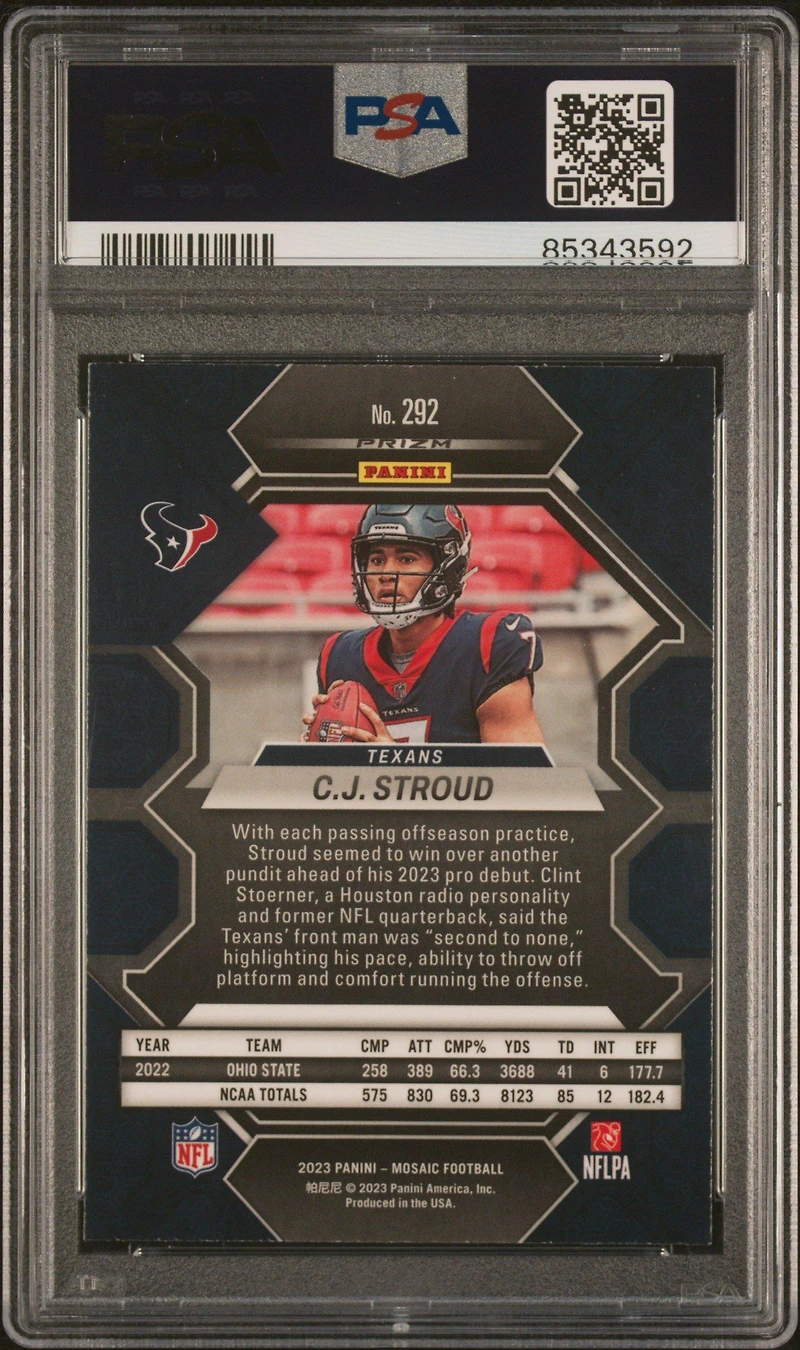 2023 Panini Mosaic 292 Cj Stroud PSA