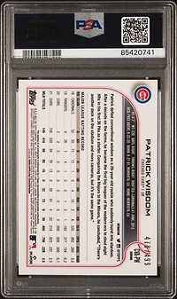 2022 Topps Chrome Veteran Autographs Cvapw Patrick Wisdom Refractor PSA 10