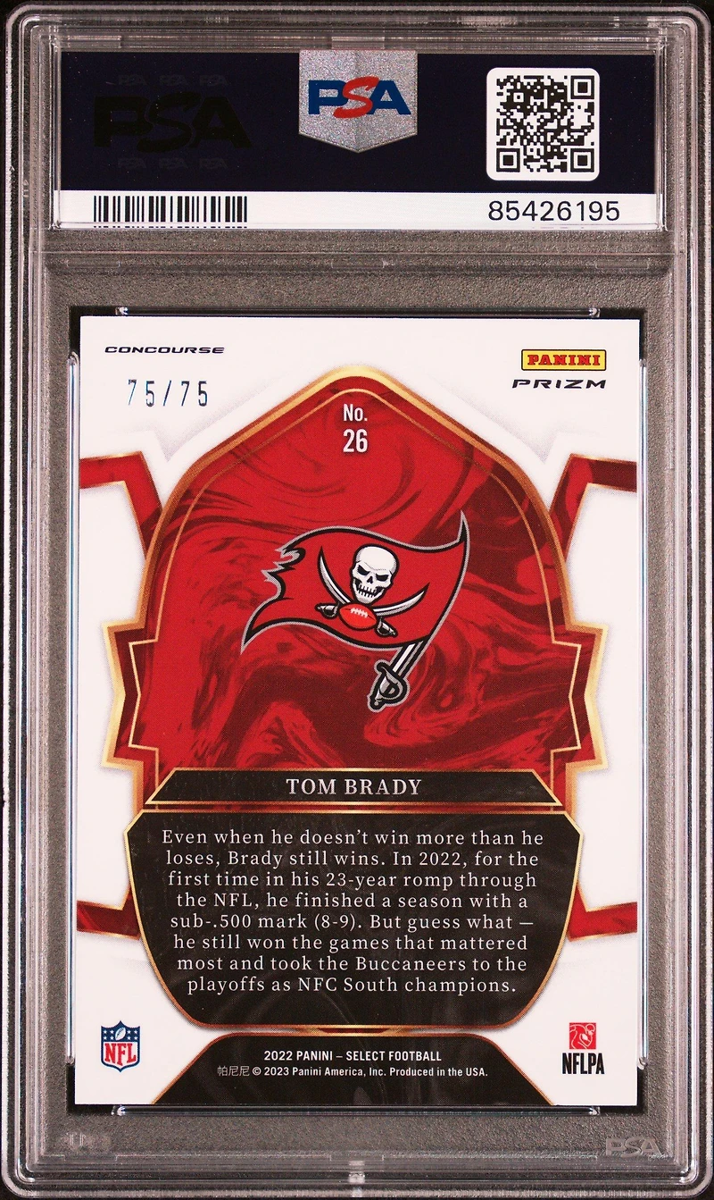 2022 Panini Select 26 Tom Brady PSA 9