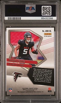 2022 Panini Mosaic Autographs No Huddle Anhdl Drake London PSA 10