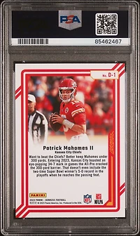 2023 Panini Donruss Dominators D1 Patrick Mahomes Ii PSA 10