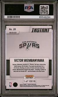 2023 Panini Instant 26 Victor Wembanyama PSA 9