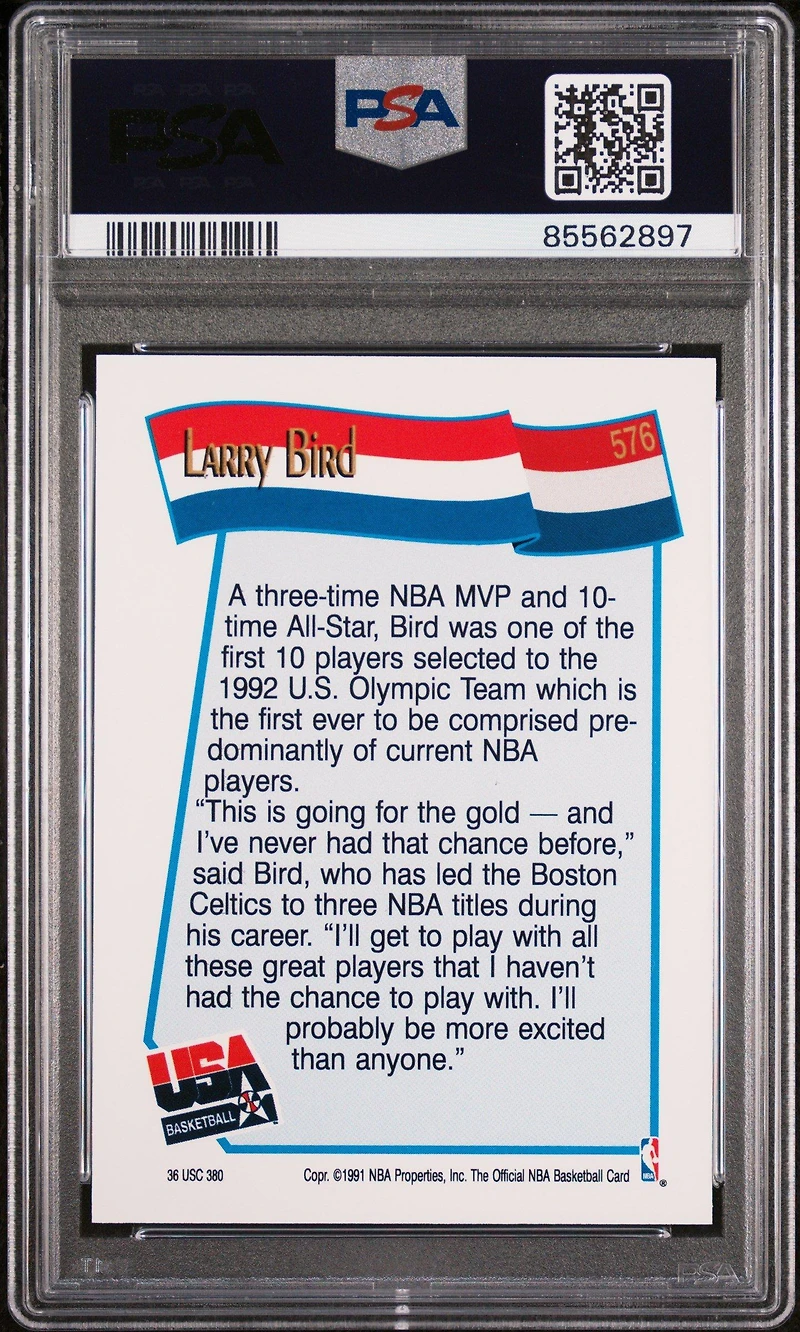 1991 Hoops 576 Larry Bird PSA 10