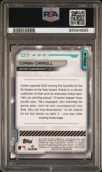 2023 Topps Cosmic Chrome Planetary Pursuit 4 Corbin Carroll PSA 9