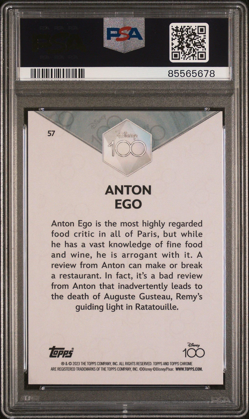 2023 Topps Chrome Disney100 57 Anton Ego PSA 9