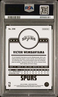 2023 Panini Nba Hoops 298 Victor Wembanyama Winter PSA