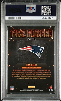 2022 Panini Phoenix Fire Forged Ff1 Tom Brady PSA 10