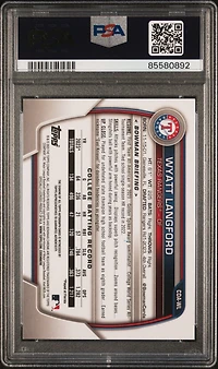 2023 Bowman Draft Chrome Prospect Autograph Cdawl Wyatt Langford PSA