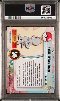 1999 Topps Pokemon Tv 66 Machop Foil-italian PSA 8