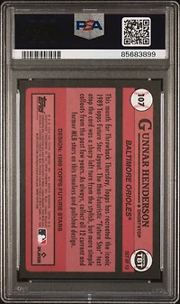 2023 Topps Throwback Thursday 107 Gunnar Henderson PSA 10