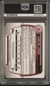 2023 Bowman Chrome Prospect Autographs Cpacj Carlos Jorge Purple Refractor PSA 10