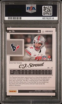 2023 Panini Luminance 174 Cj Stroud Orange PSA 10