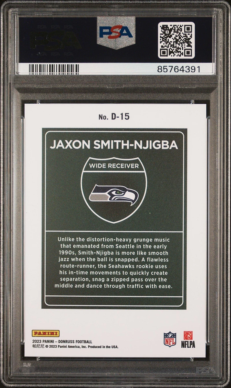 2023 Panini Donruss Downtown! D15 Jaxon Smith PSA 10