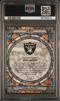 2023 Panini Mosaic Stained Glass Sg12 Josh Jacobs PSA 9