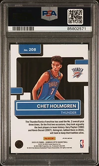 2022 Panini Donruss Optic 208 Chet Holmgren Holo PSA