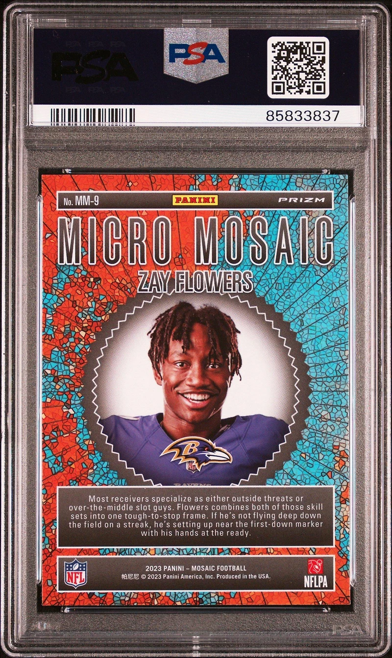 2023 Panini Mosaic Micro Mosaic Mm9 Zay Flowers PSA 10