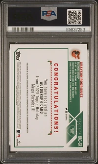 2023 Topps Holiday Autographs Hacgr Grayson Rodriguez PSA 10