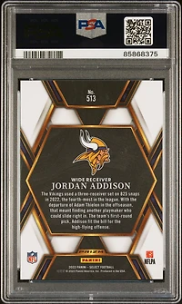 2022 Panini Select 513 Jordan Addison PSA 10