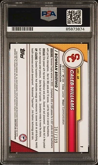 2023 Bowman University Chrome 1 Caleb Williams Refractor PSA