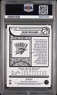 2022 Panini Nba Hoops 242 Jalen Williams PSA 10