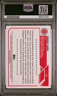 2023 Topps Chrome Mcdonald's All-american 68 Bronny James PSA 10