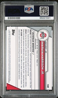 2023 Bowman University Chrome 100 Marvin Harrison Jr. PSA