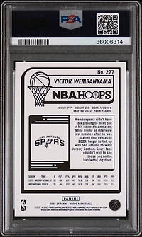 2023 Panini Nba Hoops 277 Victor Wembanyama Winter PSA 10