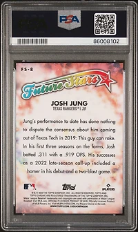 2023 Topps Chrome Logofractor Edition Future Stars Fs8 Josh Jung PSA 10