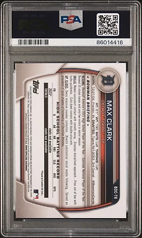 2023 Bowman Draft Bdc76 Max Clark Chrome-sky Blue Refractor PSA 9