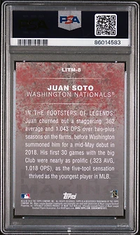 2018 Topps Update Legends In The Making Litm-8 Juan Soto Black PSA 10