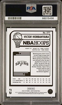 2023 Panini Nba Hoops 277 Victor Wembanyama Winter PSA 10