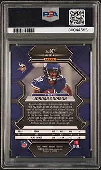 2023 Panini Mosaic 337 Jordan Addison Genesis PSA 10