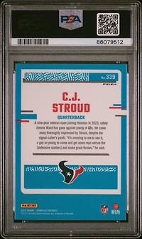 2023 Panini Donruss 339 Cj Stroud Optic Preview-pink PSA 9