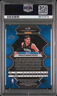 2022 Panini Mosaic 231 Paolo Banchero Silver PSA 10