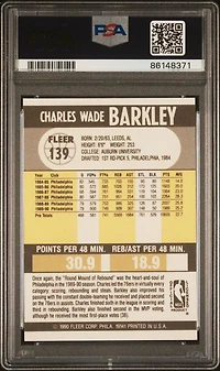 1990 Fleer 139 Charles Barkley PSA 10