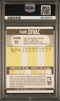 1990 Fleer 91 Vlade Divac PSA 10