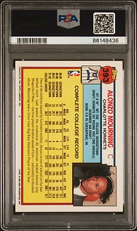 1992 Topps 393 Alonzo Mourning PSA 10