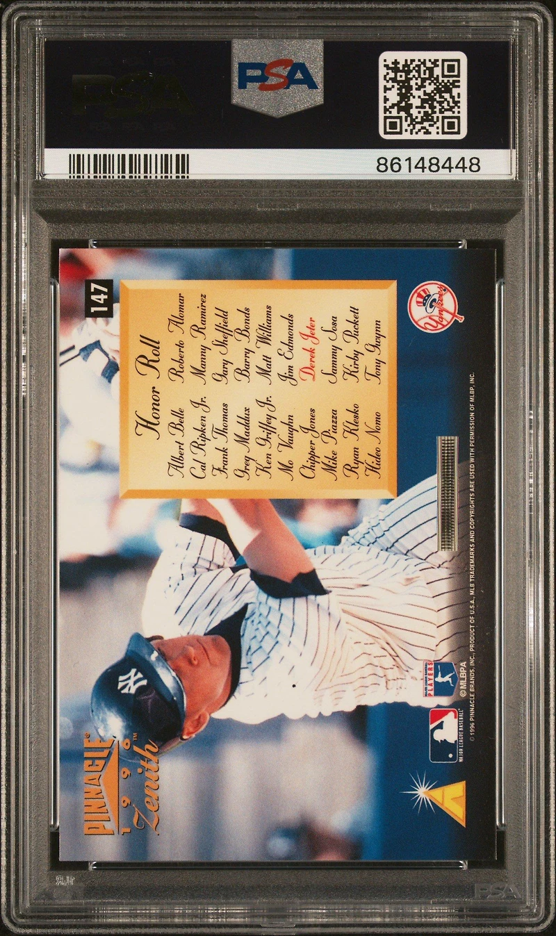 1996 Zenith 147 Derek Jeter PSA 10