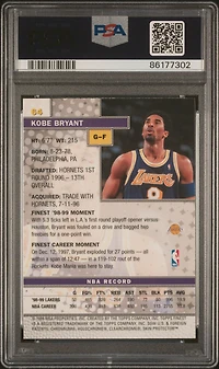 1999 Finest 64 Kobe Bryant PSA 10