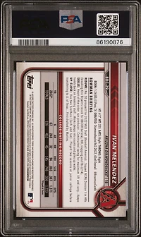 2022 Bowman Draft Chrome Sapphire Edition 29 Ivan Melendez Green PSA 9