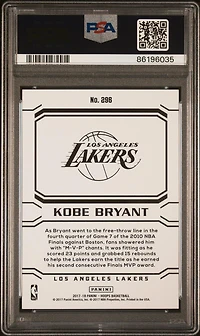 2017 Panini Hoops 296 Kobe Bryant PSA 10