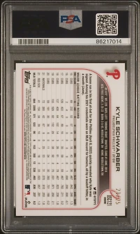 2022 Topps Chrome Update Usc121 Kyle Schwarber Red Refractor PSA 10