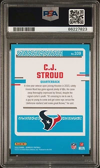2023 Panini Donruss 339 Cj Stroud Press Proof Yellow PSA 9