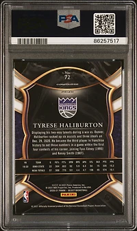 2020 Panini Select 72 Tyrese Haliburton Silver Prizm PSA 10