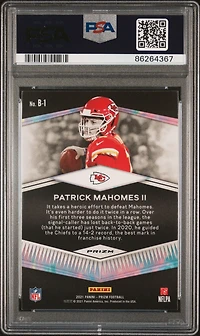2021 Panini Prizm Brilliance B1 Patrick Mahomes Ii PSA 10